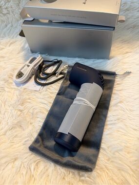 Handheld Fan High-Speed Navy Blue, NEW